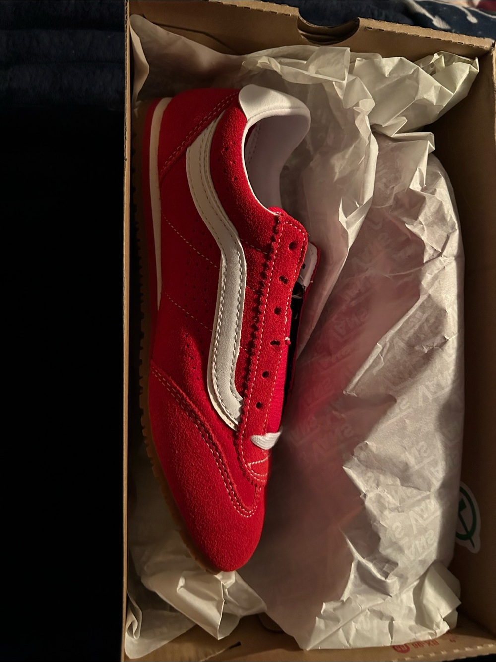 Vans Red and White Women's Sneakers